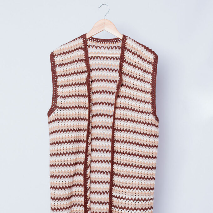 Max Colete Tricot Marrom - G